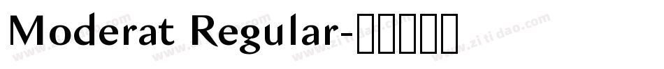 Moderat Regular字体转换